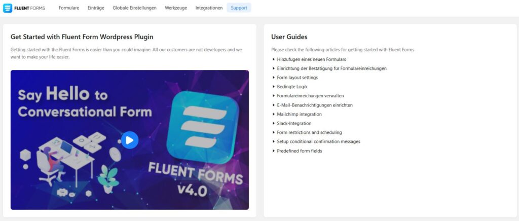 Fluent Forms - Support
