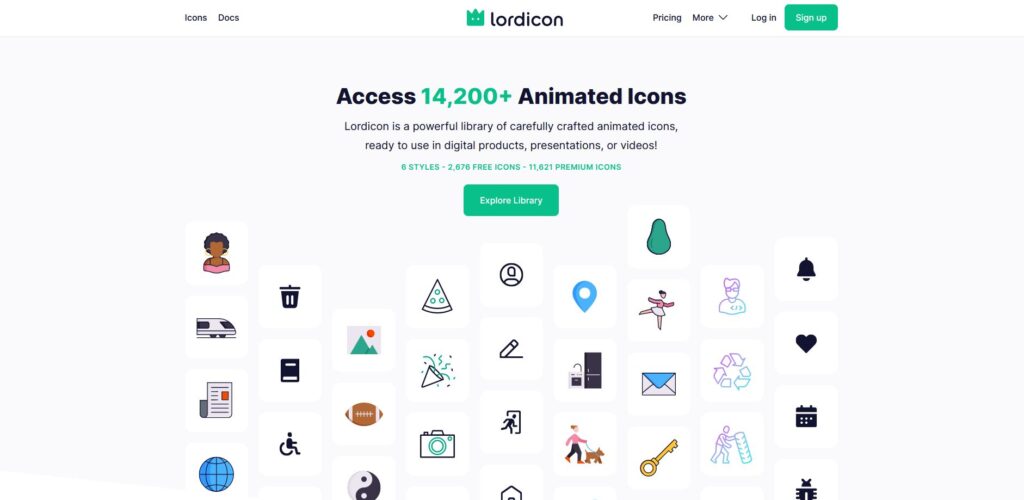 Animierte Icons findest Du auf lordicon.com